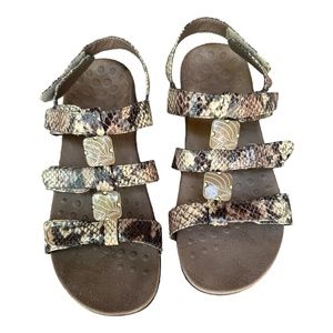 Vionic Amber Sandal Orthaheel Supportive Technology in Crocodile Skin LK NEW 8.5